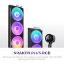 NZXT Kraken Plus 360 RGB V2 360mm Liquid CPU Cooler RL-KR360-B2