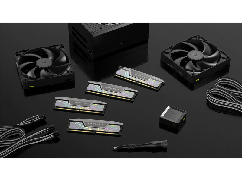 CORSAIR 48GB Kit (2x24GB) VENGEANCE RGB CUDIMM CMHC48GX5M2X8000C38 DDR5 8000MHz CL38 Memory