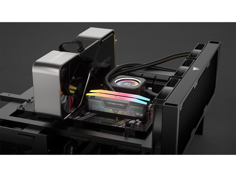 CORSAIR 48GB Kit (2x24GB) VENGEANCE RGB CUDIMM CMHC48GX5M2X8000C38 DDR5 8000MHz CL38 Memory