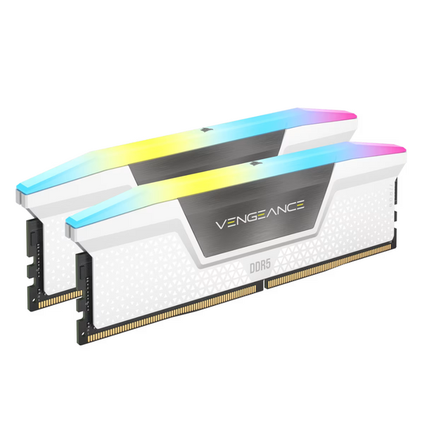 CORSAIR 32GB Kit (2x16GB) VENGEANCE RGB White 白色 CMH32GX5M2B6400C36W DDR5 6400MHz Memory