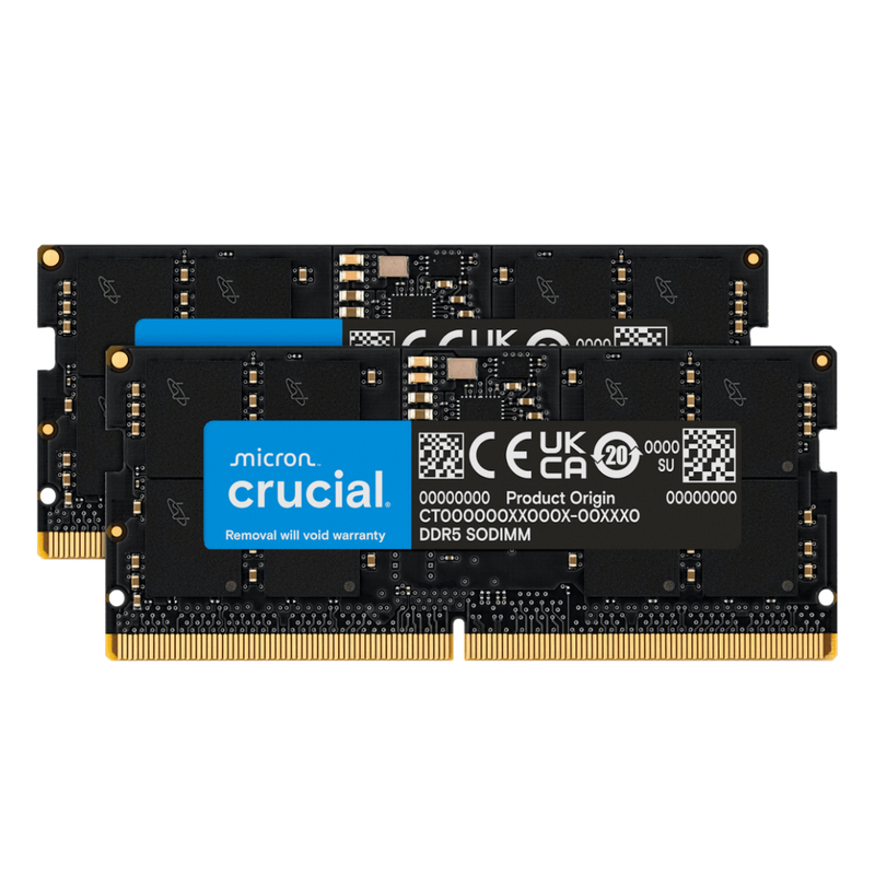 Crucial DDR5 SODIMM 96GB Kit (2x48GB) DDR5 5600MHz CT2K48G56C46S5 Memo