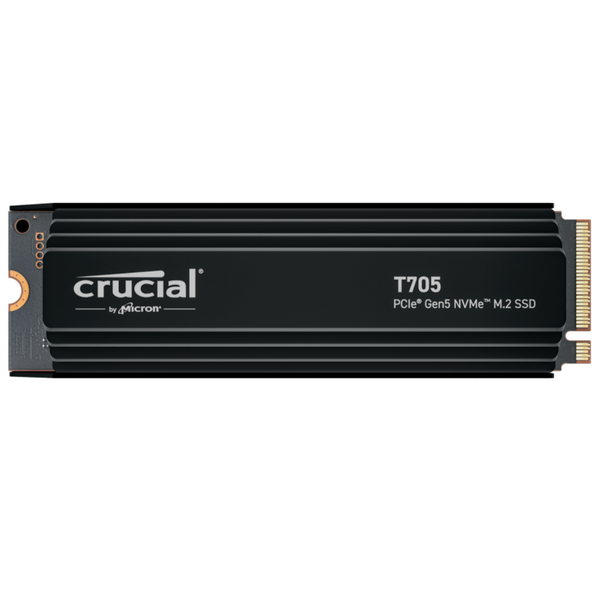 Crucial 2TB T705 w/Heatsink CT2000T705SSD5 PCIe Gen5 NVMe M.2 SSD 