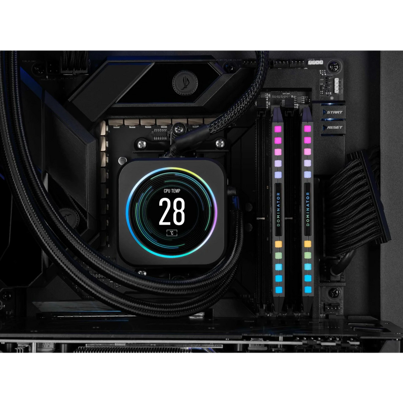 CORSAIR 64GB Kit (2x32GB) DOMINATOR PLATINUM RGB CMT64GX5M2B5200Z40K DDR5 5200MHz Memory (AMD EXPO & Intel XMP 3.0)