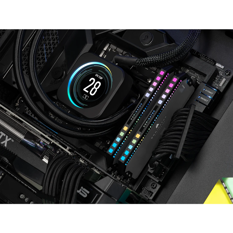 CORSAIR 64GB Kit (2x32GB) DOMINATOR PLATINUM RGB CMT64GX5M2B5200Z40K DDR5 5200MHz Memory (AMD EXPO & Intel XMP 3.0)