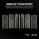 CORSAIR 96GB Kit (2x48GB) DOMINATOR TITANIUM RGB CMP96GX5M2B6000Z30 DDR5 6000MHz CL30 Memory (AMD EXPO & Intel XMP 3.0)