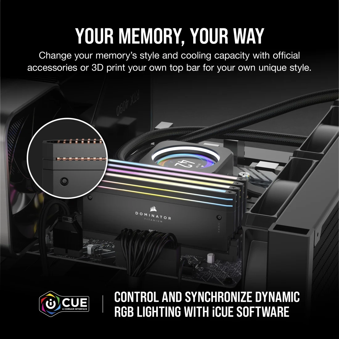 CORSAIR 96GB Kit (2x48GB) DOMINATOR TITANIUM RGB CMP96GX5M2B6800C40 DD