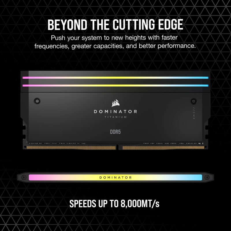 CORSAIR 64GB Kit (4x16GB) DOMINATOR TITANIUM RGB CMP64GX5M4B6000C36 DDR5 6000MHz Memory