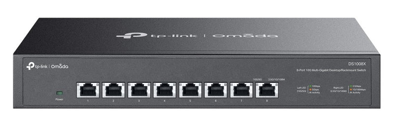 TP-Link DS1008X Omada 8-Port 10G Unmanaged Desktop/Rackmount Switch 