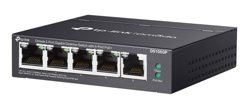 TP-Link DS105GP Omada 5-Port Gigabit Unmanaged Desktop Switch with 4-Port PoE+ (65w) 