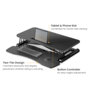 Brateck DWS15-01E 雙層(電動)升降桌上桌辦公枱 - DK-DWS15E (代理直送)(不包安裝)