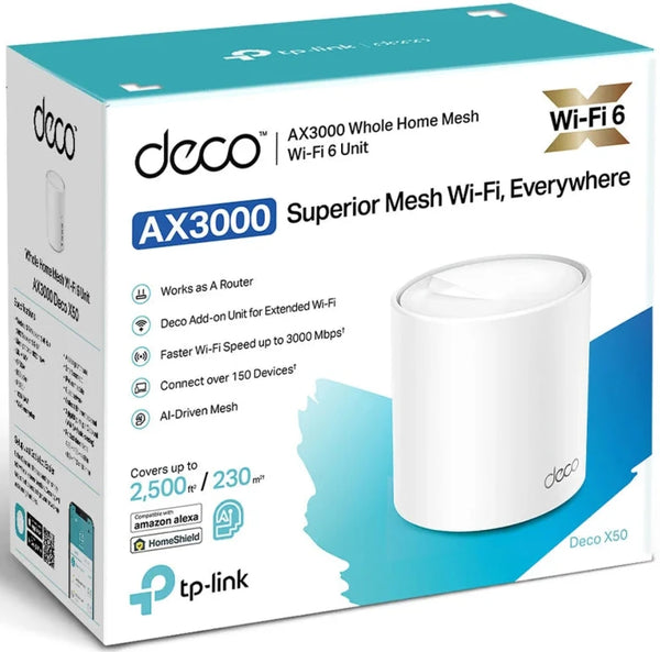 TP-Link Deco X50 AX3000 Whole Home Mesh Wi-Fi 6 Unit (1件裝)