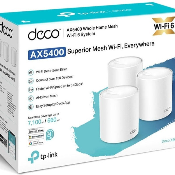 TP-Link Deco X60 V3.20 AX5400 Dual Band Whole Home Wireless AX Mesh Wi