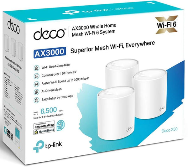 TP-Link Deco X50 AX3000 Whole Home Mesh Wi-Fi 6 Unit (3件裝)