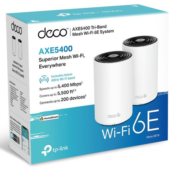 TP-Link Deco XE75 AXE5400 Tri-Band Mesh Wi-Fi 6E Router (2-pack)