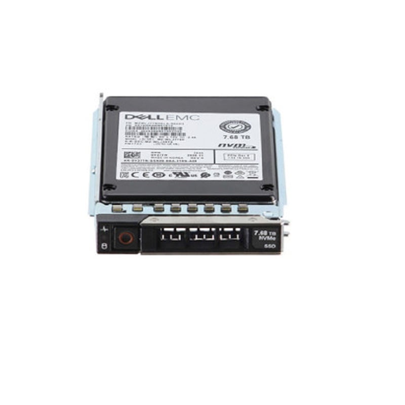 DELL 7.68TB Enterprise NVMe Read Intensive Drive U.2 Gen4 with Carrier P/N: 400-BKGU 