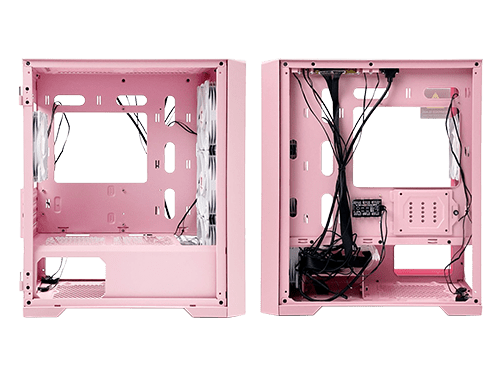 AITC Kingsman Gaming CuBic Pink 粉紅色Tempered Glass Micro-ATX Case