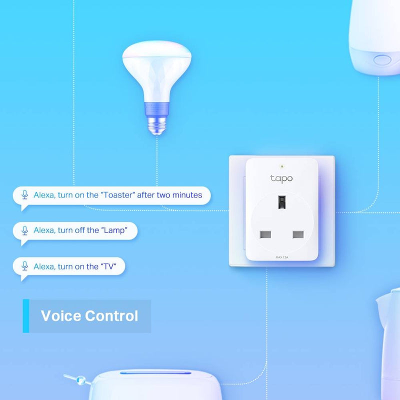 TP-Link Tapo P100 Mini Smart Wi-Fi Socket 2.4 GHz Wi-Fi networking, Bluetooth 4.2 (4件裝) (onboarding only)