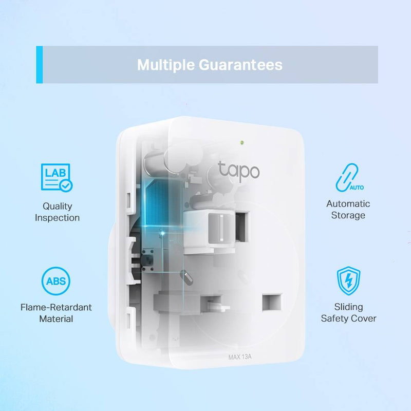 TP-Link Tapo P100 Mini Smart Wi-Fi Socket 2.4 GHz Wi-Fi networking, Bluetooth 4.2 (4件裝) (onboarding only)