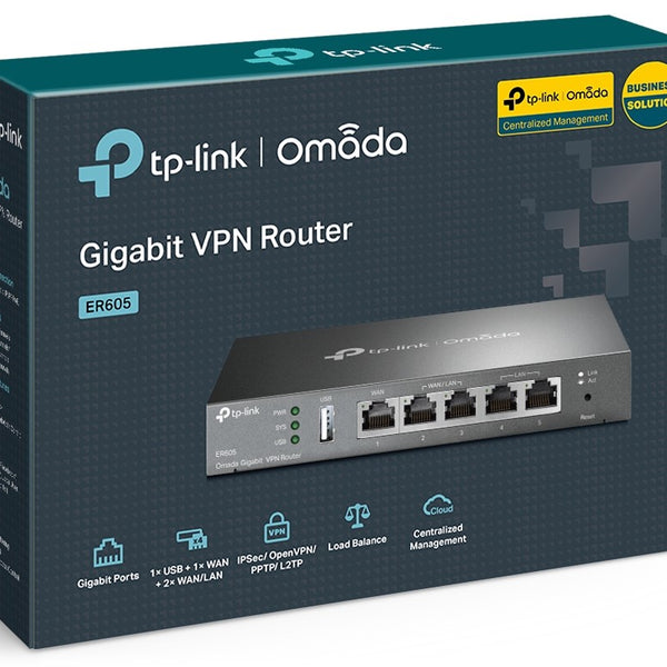 【お値下げしました】TP-Link ER605 Omada VPNルーター 本体 TP-Link Omada ER605 5 Port Gigabit VPN Router