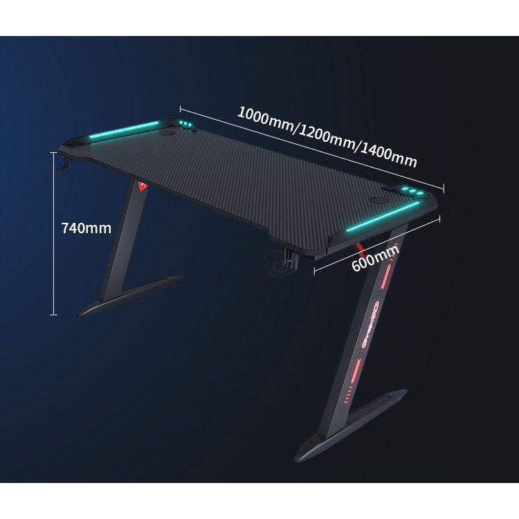 LAVA Z-DESK 1260 RGB 人體工學碳纖維板電競枱 120*60*74(H) (代理直送)