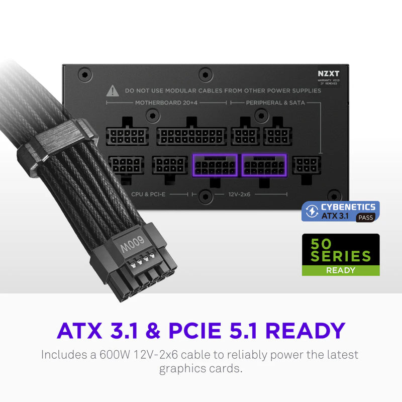 NZXT 850W C850 SFX Gold ATX3.1 80Plus Gold Full Modular SFX Power Supp