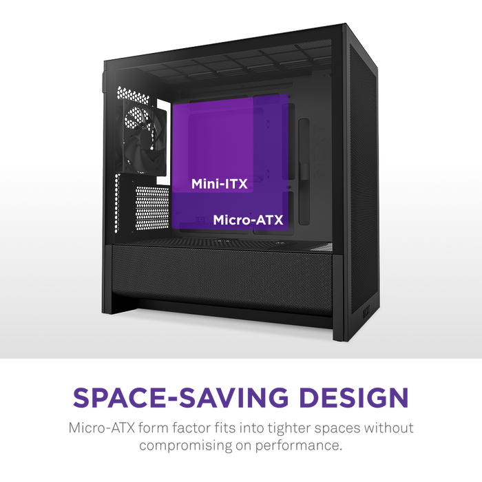 NZXT H3 FLOW (2025) Black 黑色 Tempered Glass MATX CC-H31FB-01