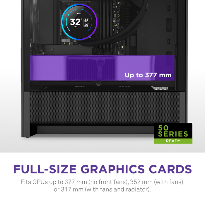 NZXT H3 FLOW (2025) Black 黑色Tempered Glass MATX CC-H31FB-01