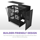 NZXT H3 FLOW (2025) Black 黑色 Tempered Glass MATX CC-H31FB-01