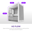 NZXT H3 FLOW (2025) White 白色 Tempered Glass MATX CC-H31FW-01