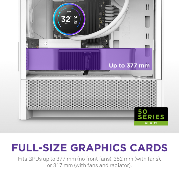 NZXT H3 FLOW (2025) White 白色 Tempered Glass MATX CC-H31FW-01