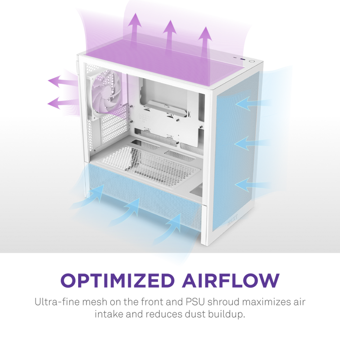NZXT H3 FLOW (2025) White 白色 Tempered Glass MATX CC-H31FW-01