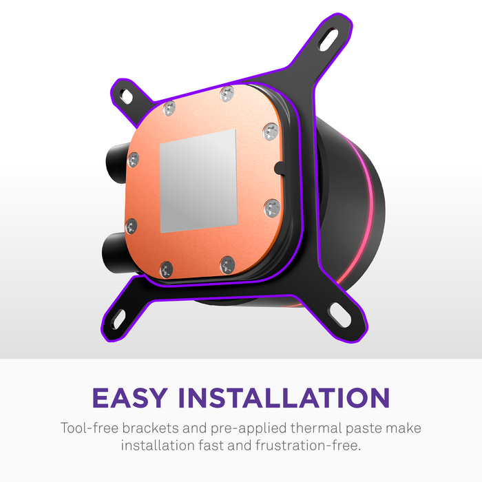 NZXT Kraken Core 360 RGB 黑色 360mm Liquid CPU Cooler RL-KR36C-B1