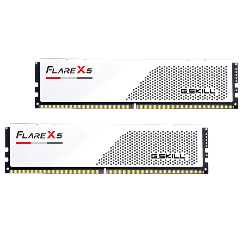 G.SKILL 64GB Kit (2x32GB) Flare X5 White 白色 F5-6000J3636F32GX2-FX5W DDR5 6000MHz Memory (AMD EXPO & Intel XMP 3.0)