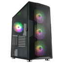 FSP CUT592 4x 14cm ARGB Tempered Glass Type-C (黑色) E-ATX Case