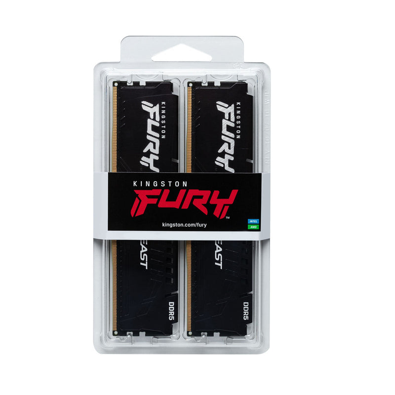 Kingston 64GB Kit (2x32GB) KF560C30BBEAK2-64 CL30 FURY Beast RGB DDR5 6000MHz Memory (AMD EXPO & Intel XMP 3.0)