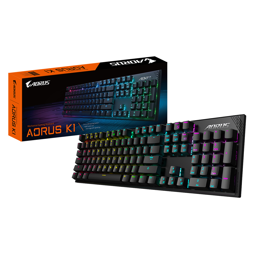 GIGABYTE AORUS K1 Gaming Keyboard RGB fusion, Cherry MX 紅軸