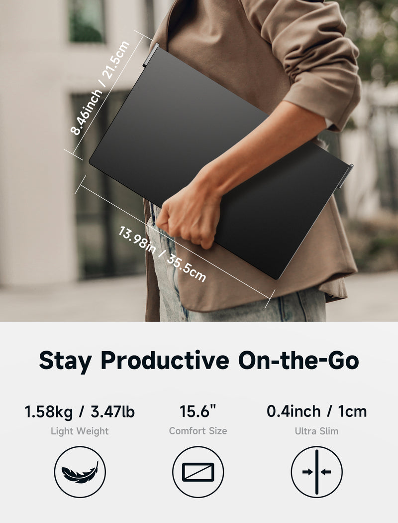 JSAUX FlipGo Pro 15.6" 攜帶型顯示器 (MO-JG156PB)