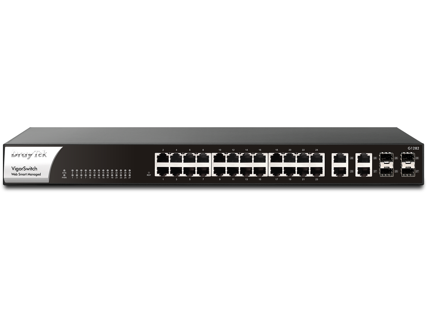 Vigor Computer DrayTek Vigor-G1282 28-Port Web Smart Gigabit Switch