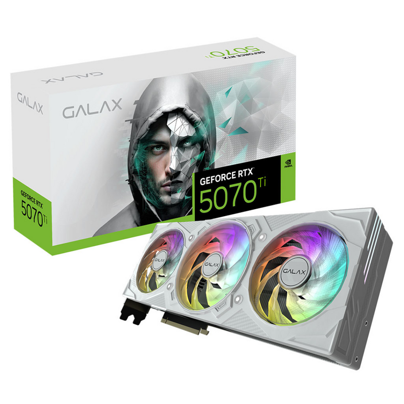 (少量現貨) GALAX GeForce RTX 5070 Ti 1-Click OC White 16GB GDDR7 GA-DCN-RTX5070TI-1CLICKOC-WH