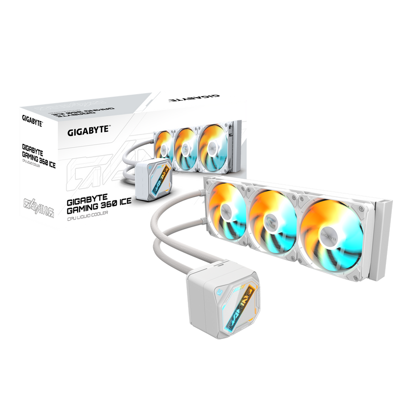 GIGABYTE GAMING 360 ICE 白色 ARGB 360mm Liquid CPU Cooler