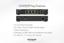 NETGEAR GS305EPP 5-Port Gigabit Ethernet SOHO Plus High Power PoE Switch with 4-Port PoE+ (120W)