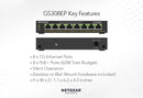 NETGEAR GS308EP 8-Port Gigabit Ethernet PoE+ Plus Switch (62W)