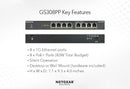 NETGEAR GS308PP 8 port Gigabit Unmanaged Switch w/ 8 PoE+ (83W), Metal, Fanless