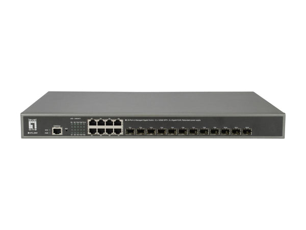 LevelOne GTL-2091 20 Port L3 10G + GE Managed Fiber Stack Switch 