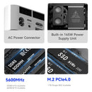 BEELINK BL/GTi15 + BEELINK EX Pro Docking Station (64G+1T SYSTEM) Mini PC (Intel Ultra 9 285H / 64GB DDR5 Ram / 1TB SSD / Windows 11 Pro) CS-BLGTI15 + DK-BLEXDS