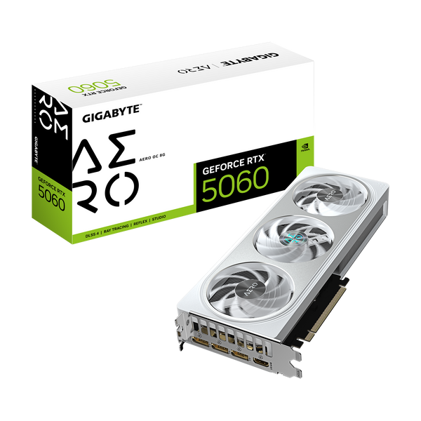 GIGABYTE GeForce Series RTX 5060 AERO OC 8GB GDDR7 GV-N5060AERO OC-8GD
