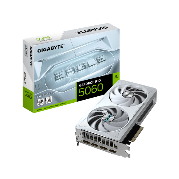 GIGABYTE GeForce Series RTX 5060 EAGLE OC ICE 8GB GDDR7 GV-N5060EAGLEOC ICE-8GD