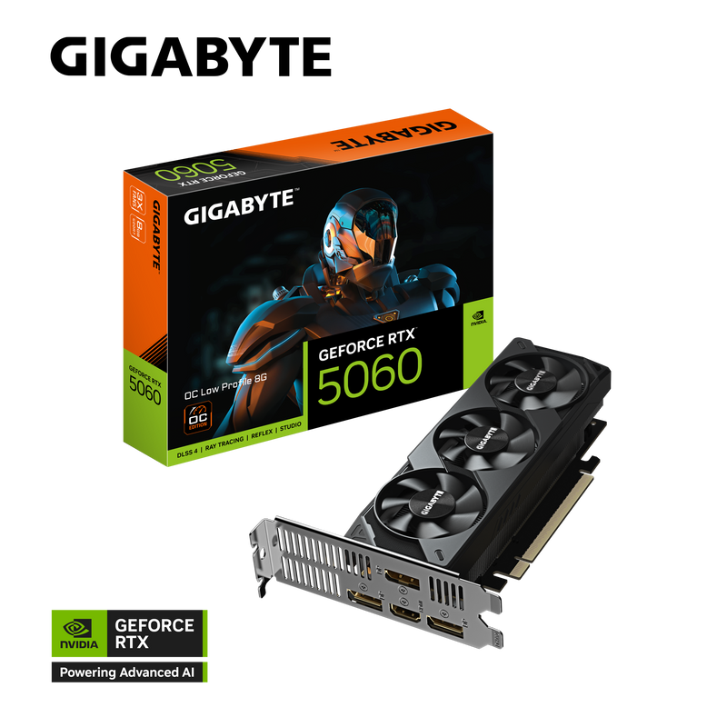 GIGABYTE GeForce Series RTX 5060 OC Low Profile 8GB GDDR7 GV-N5060OC-8GL