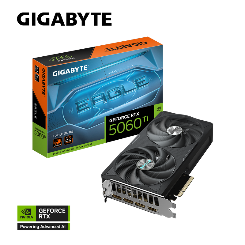 GIGABYTE GeForce RTX 5060 Ti EAGLE OC 8GB GDDR7 GV-N506TEAGLEOC-8GD