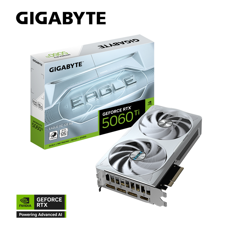 GIGABYTE GeForce RTX 5060 Ti EAGLE ICE OC 8GB GDDR7 GV-N506TEAGLEOC ICE-8GD